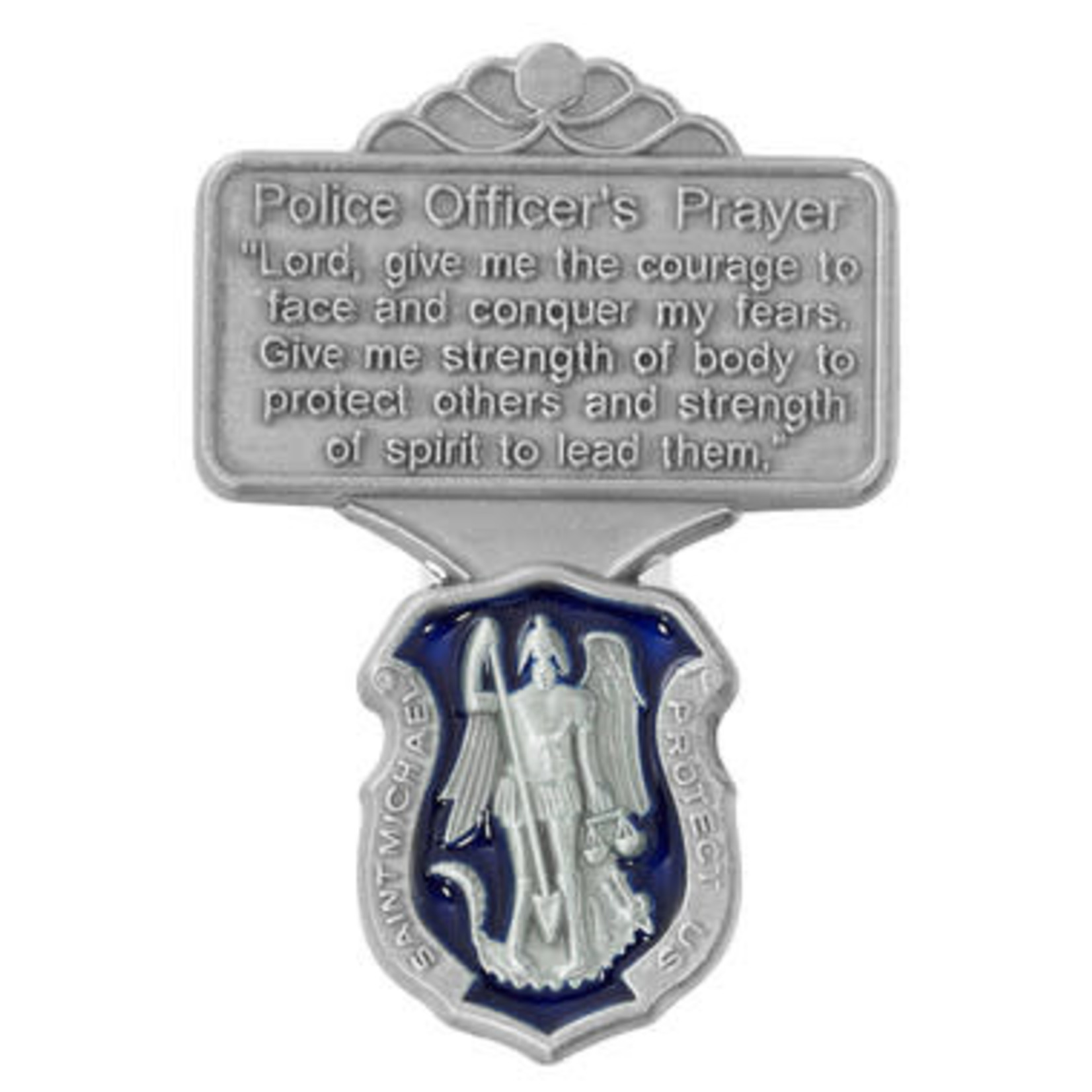 Visor Clip Police Officer  with Prayer