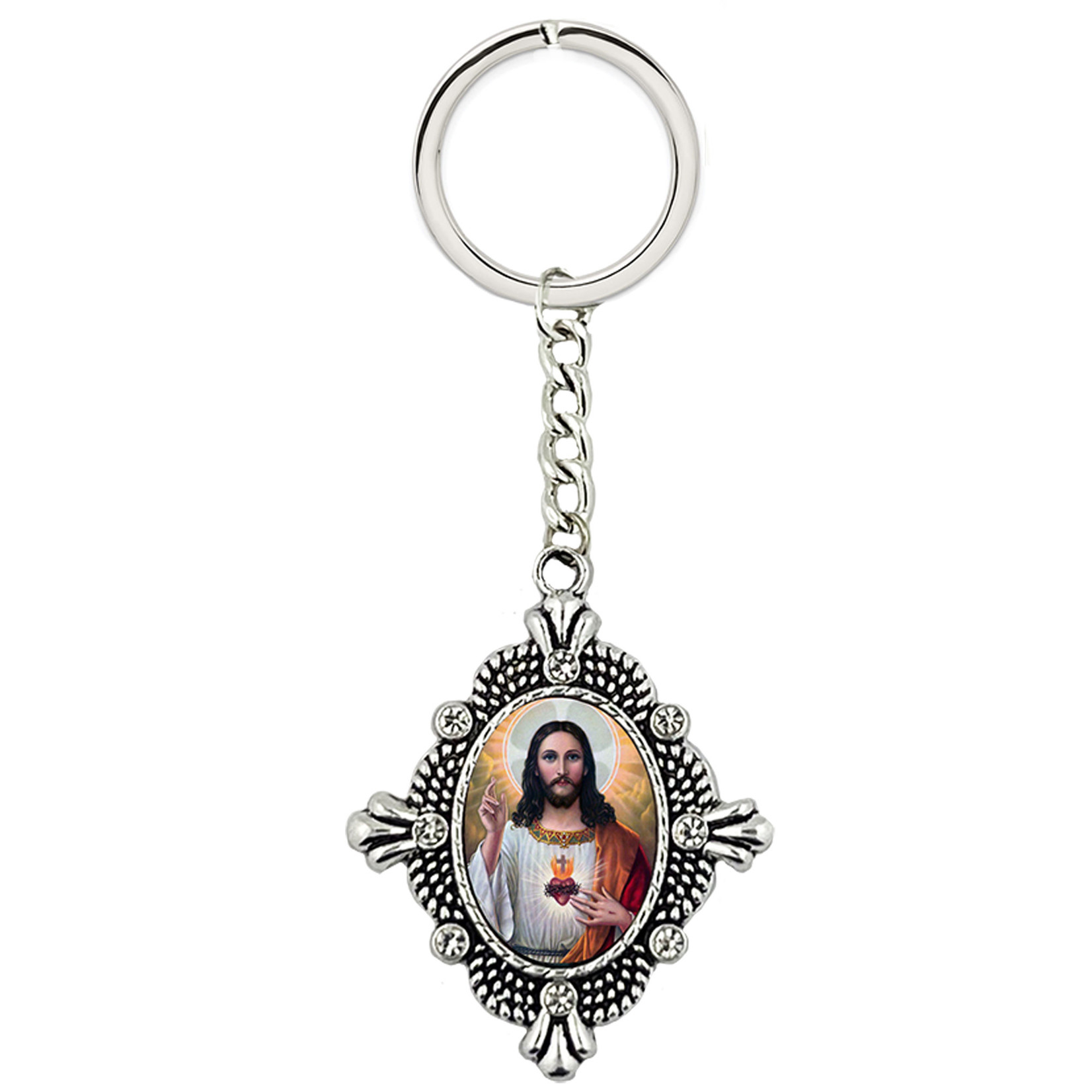 Sacred Heart of Jesus Metal Keychain