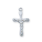 Sterling Silver Tiny Crucifix L8054