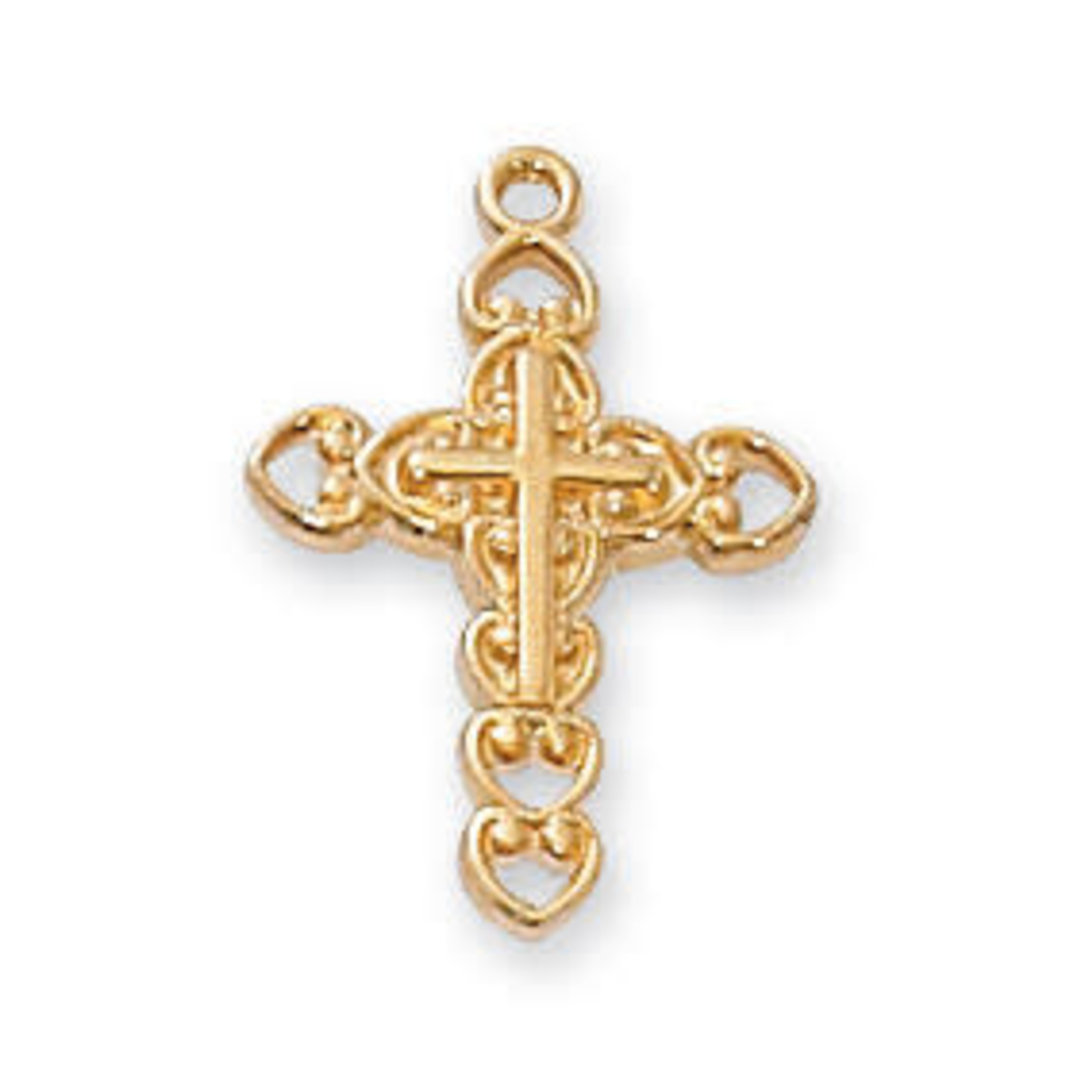 Gold over Sterling Tiny Cross J8002