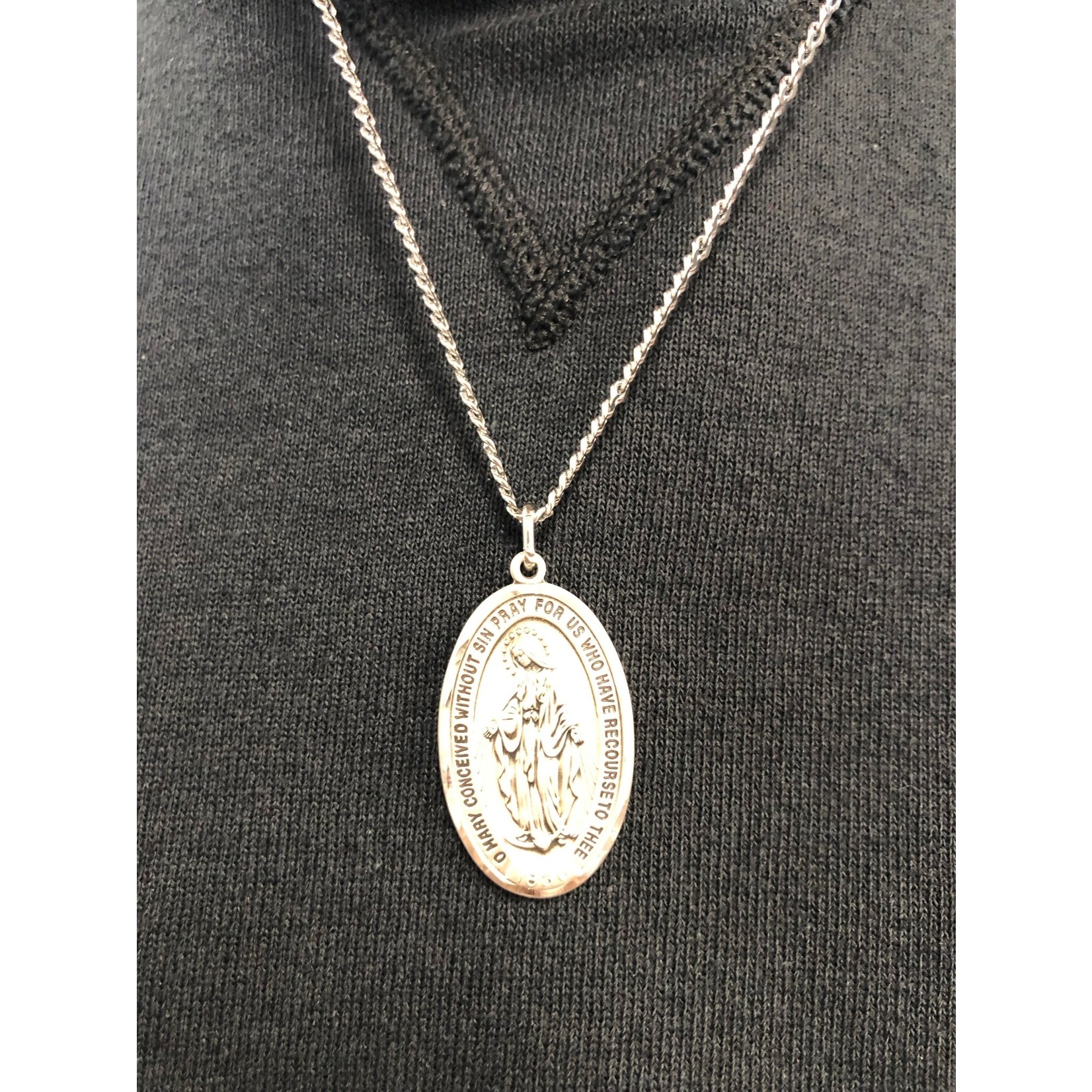 Sterling Miraculous Medal XL L816