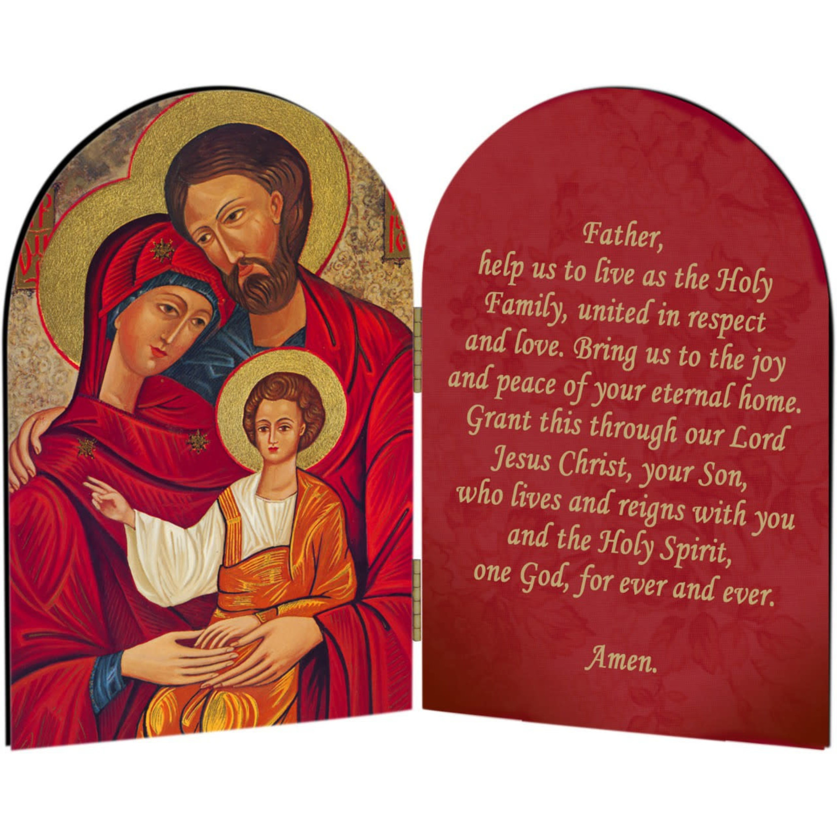 Holy Family Icon Family Prayer Arched Diptych