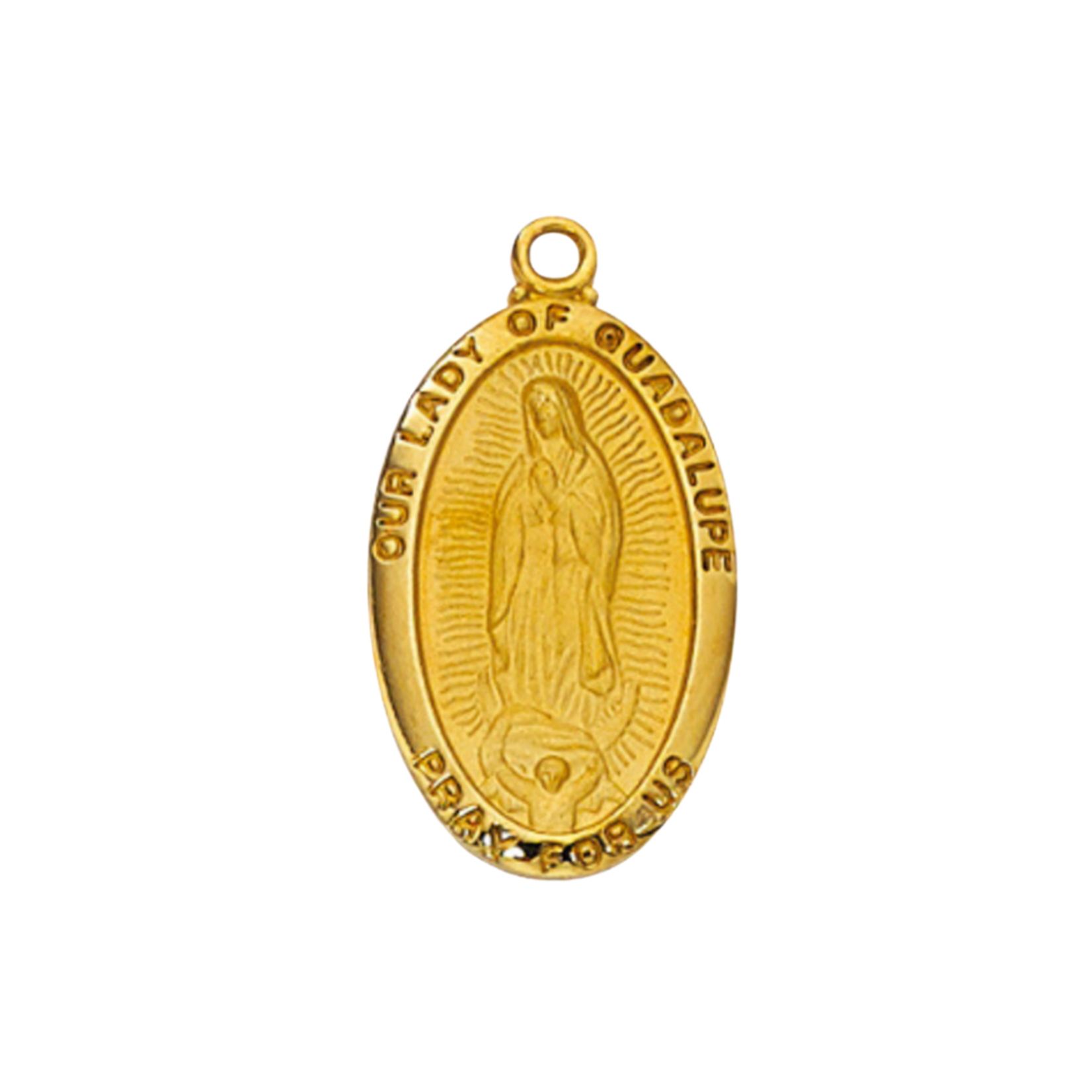 Our Lady of Guadalupe Gold over Sterling Medal J500GU