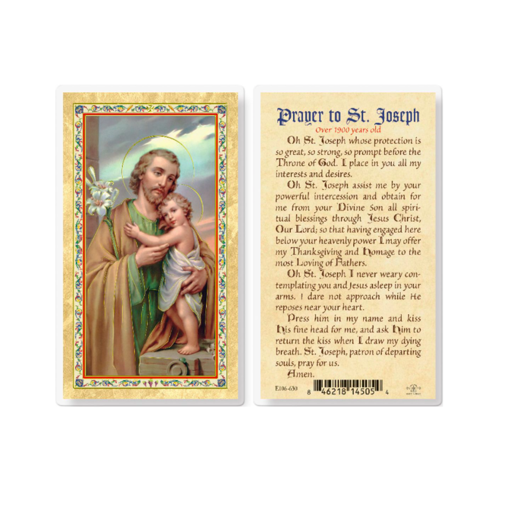 Prayer Card Prayer to Saint Joseph