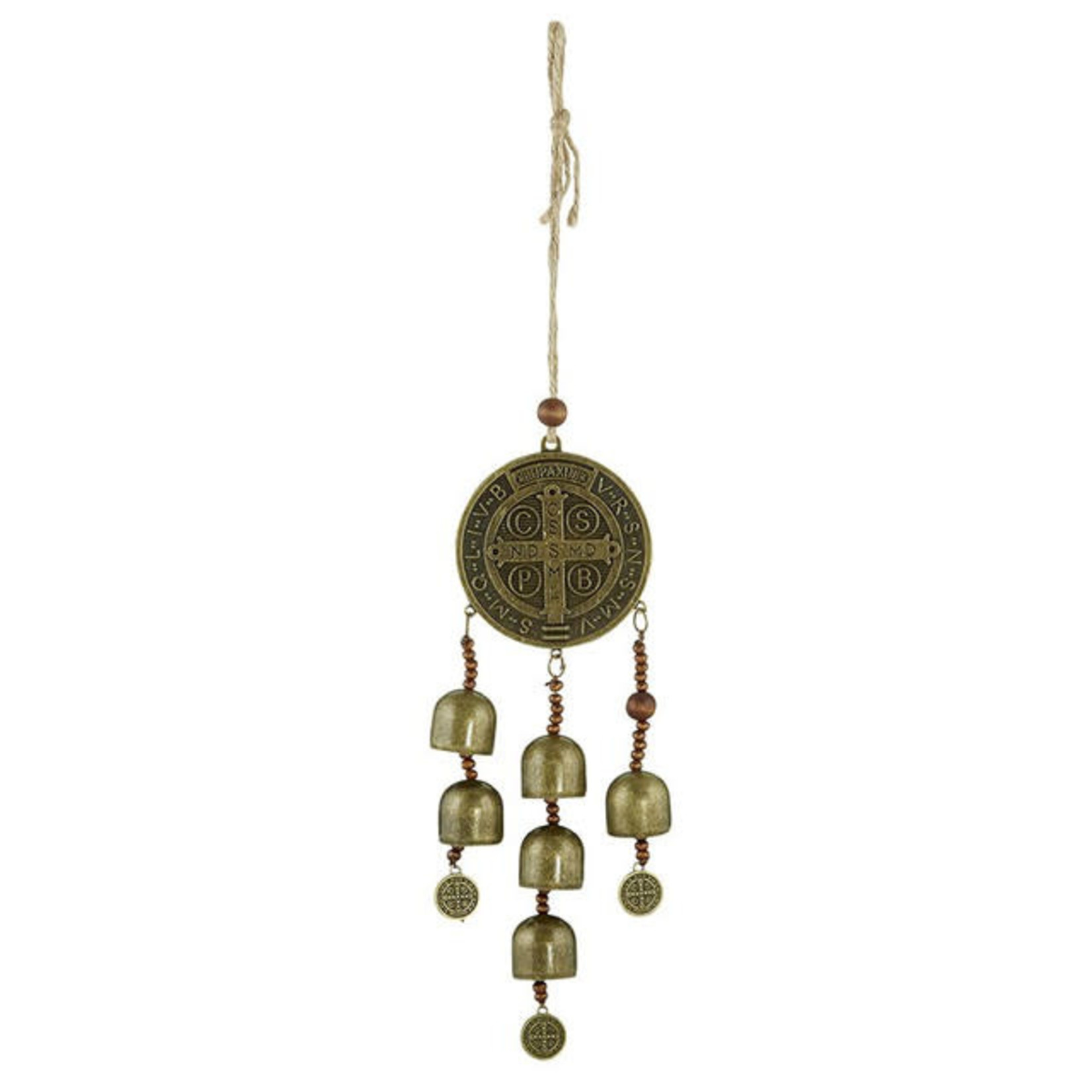 Saint Benedict Medal with Bells Door Hanger