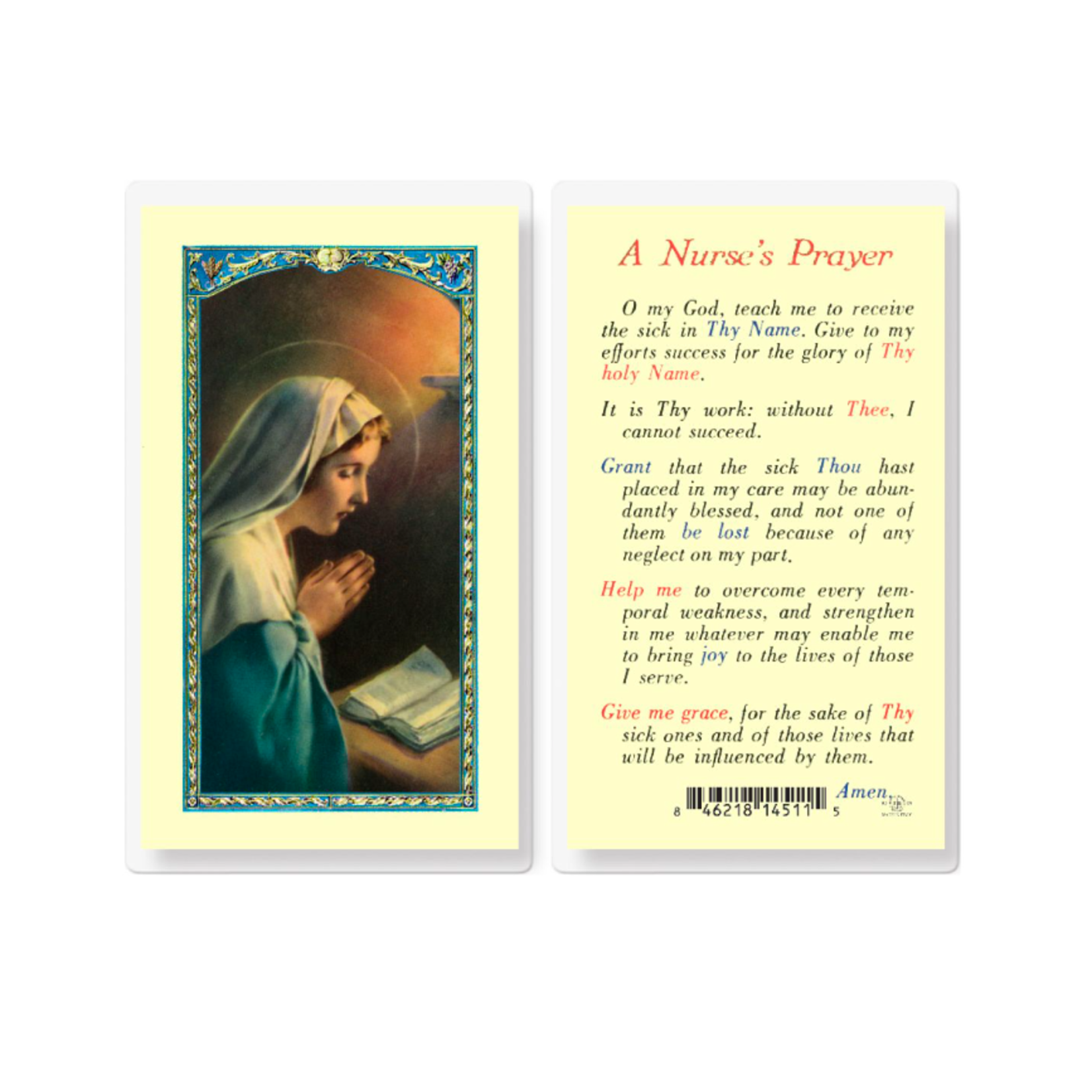 Prayer Card A Nurse's Prayer