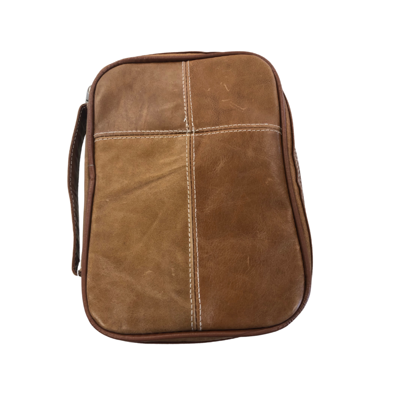 Distressed Brown Leather Bible Case