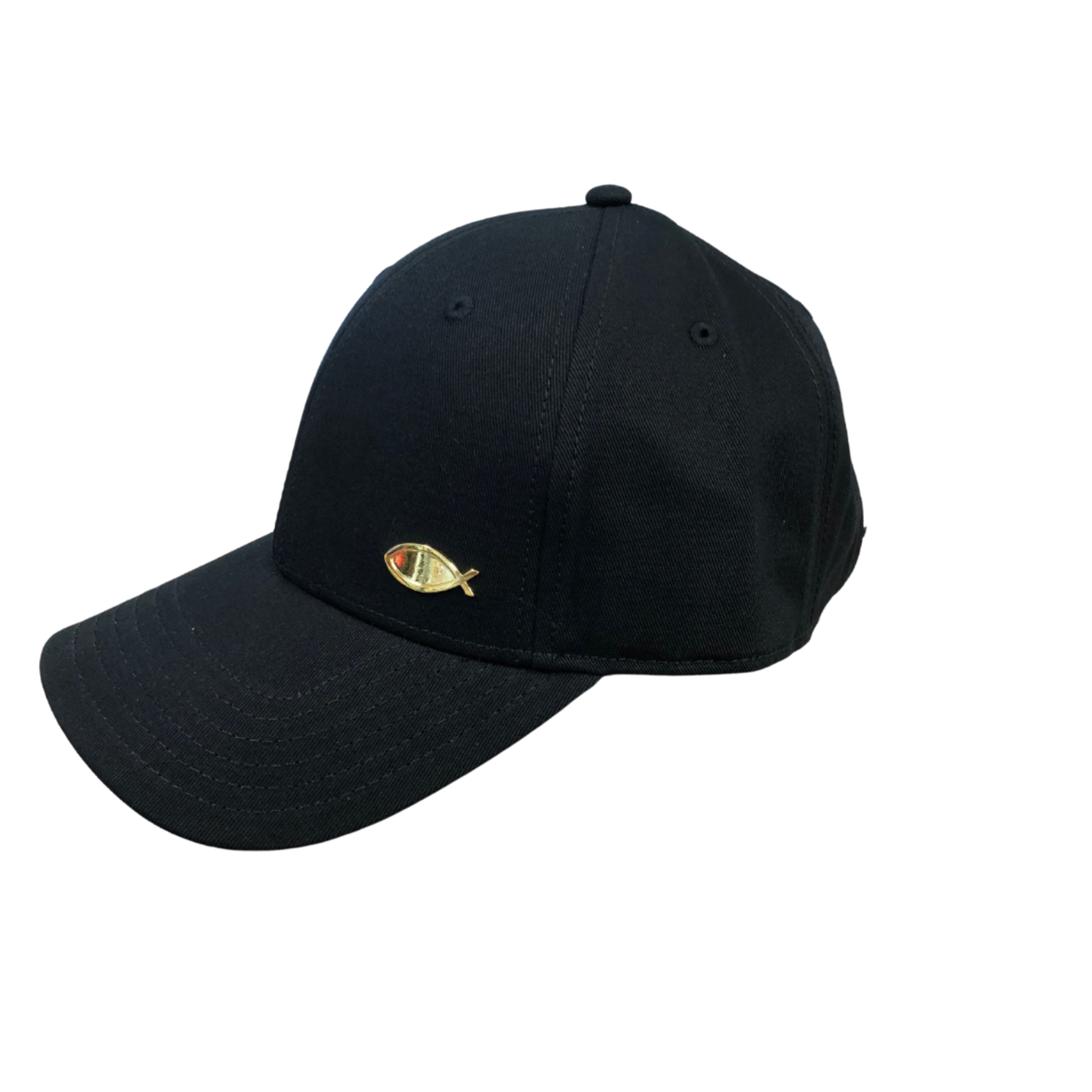 Men's Hat with Fish Emblem