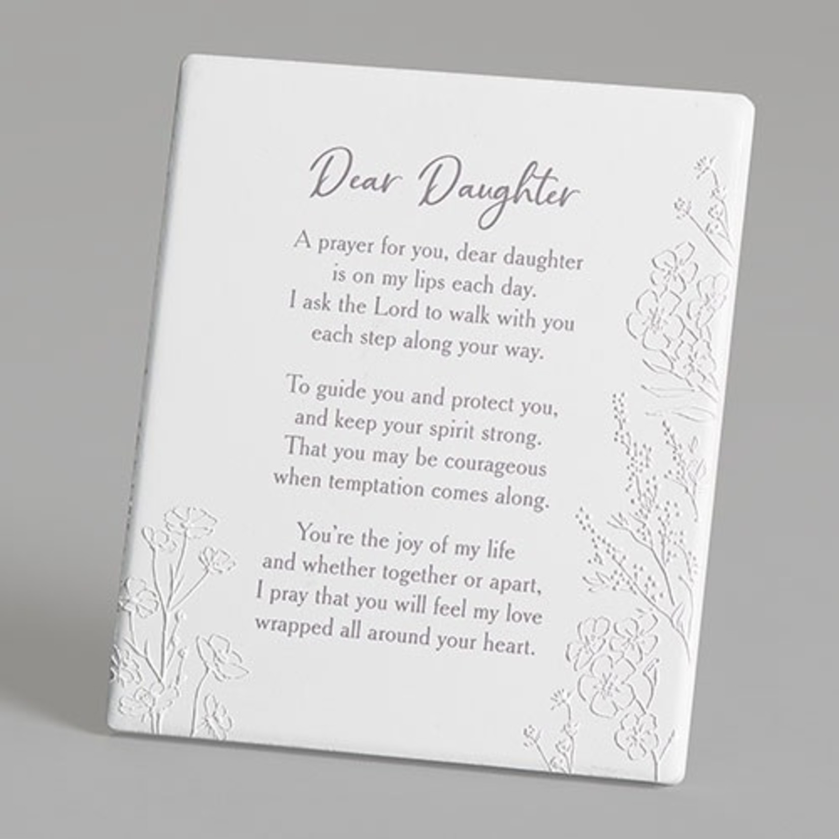 White Tile Daughter Wall Plaque