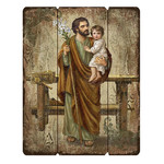 St Joseph Pallet Wood Plaque