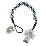 Hematite Bead Pocket Rosary