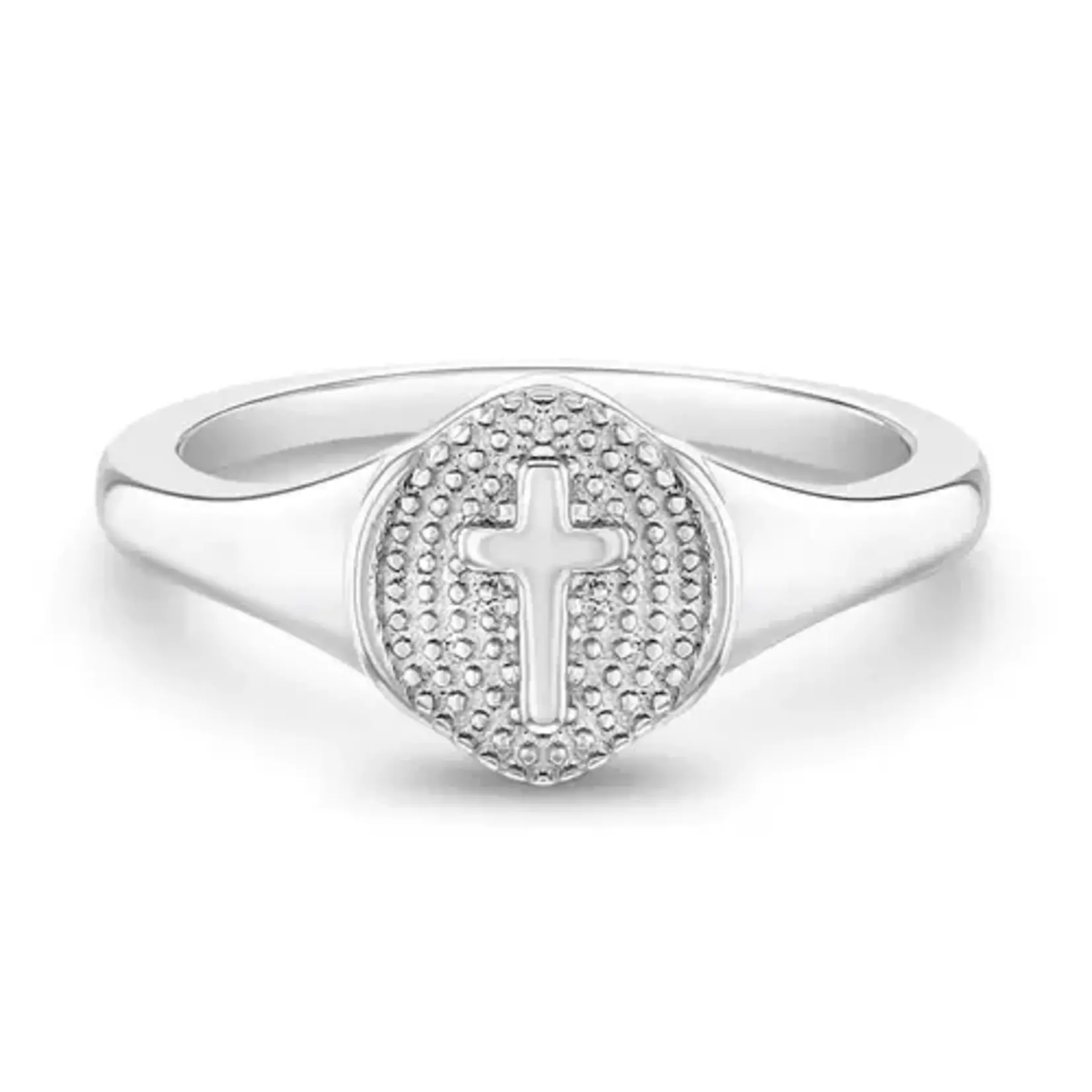 Girl's Signet Cross Ring