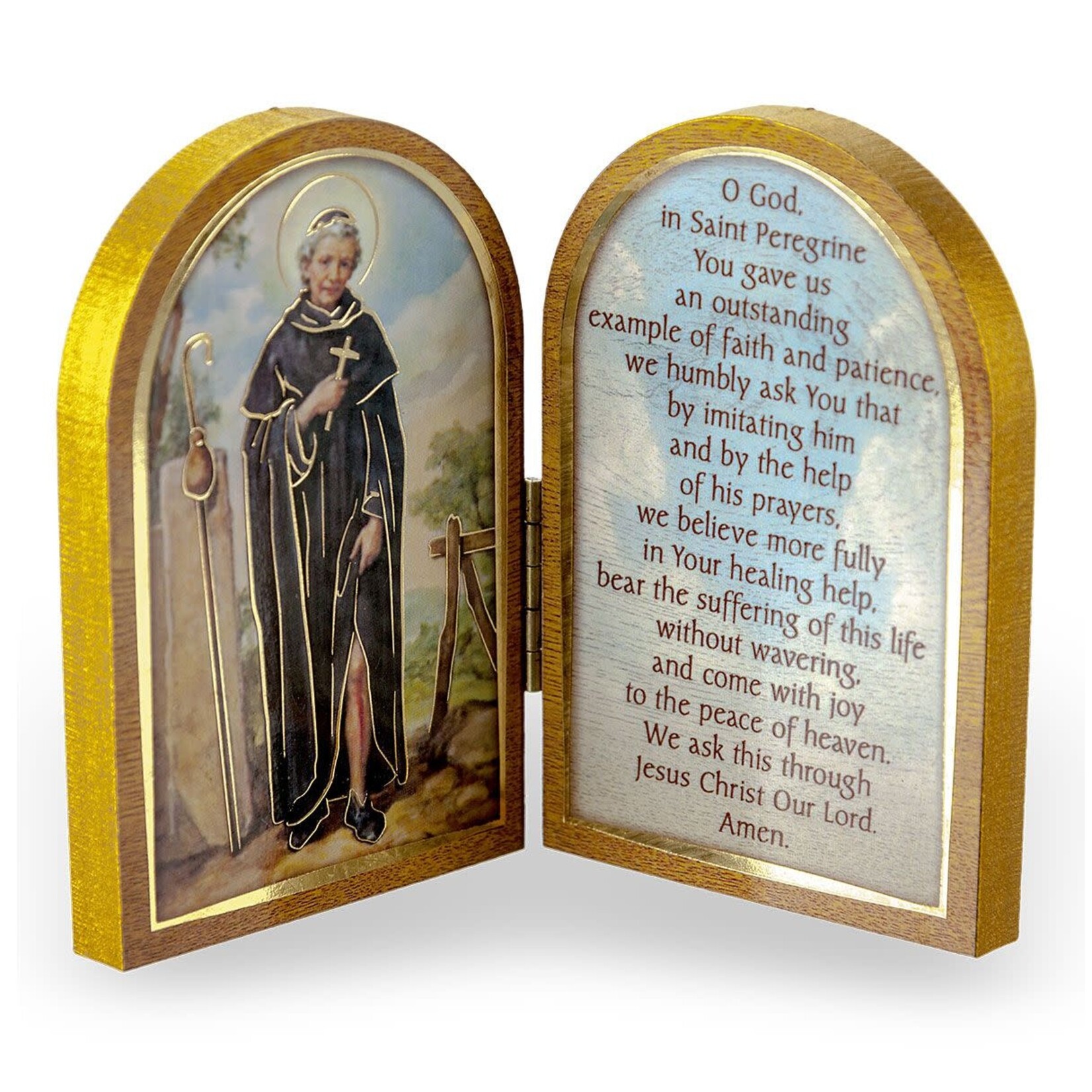 Saint Peregrine Healing Prayer Diptych