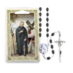 St Peregrine Black Rosary