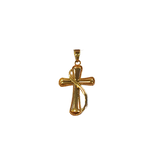 14K Gold Cross w/ Drape Pendant