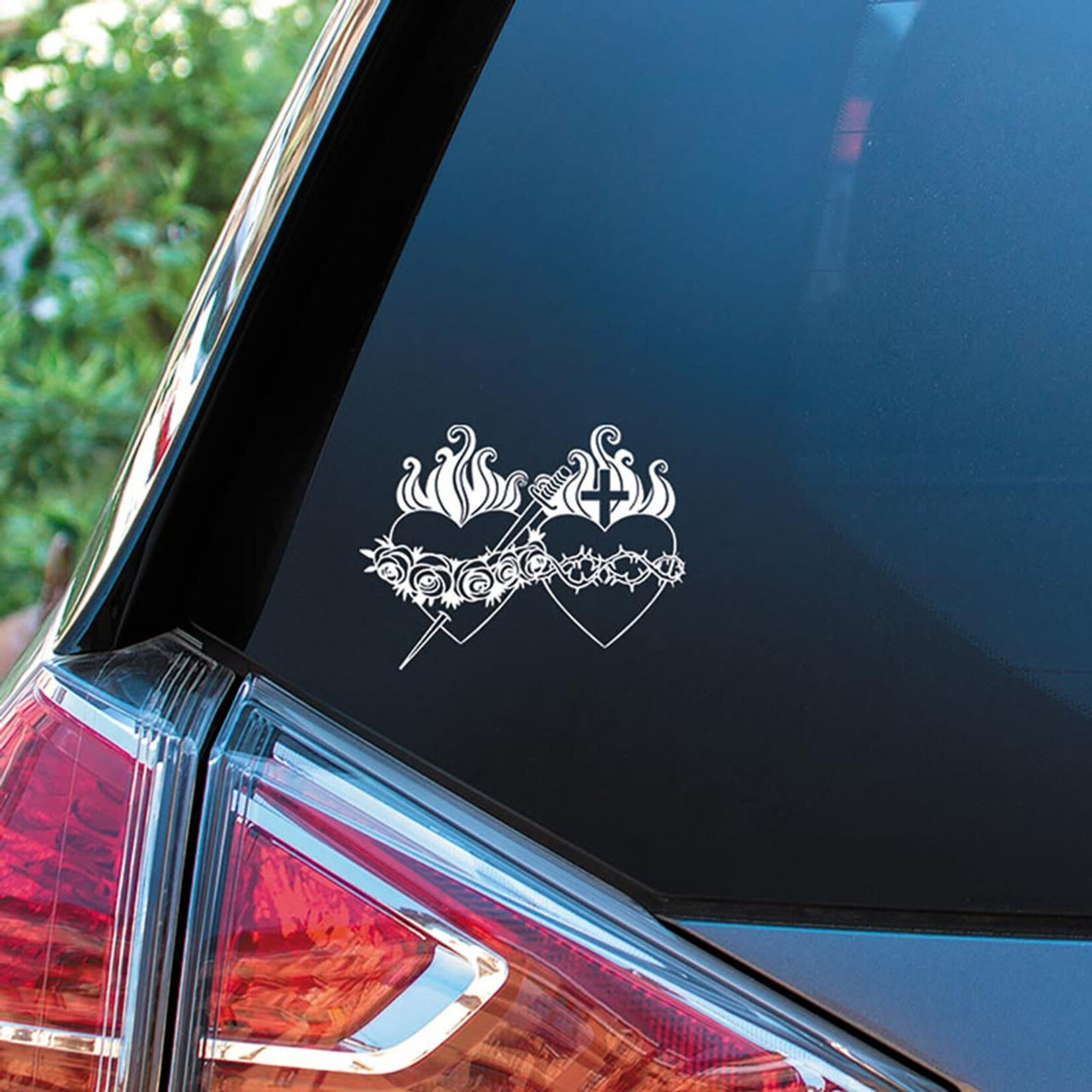 Decal Sacred and Immaculate Hearts