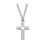 Pewter Cross Pendant with Dove