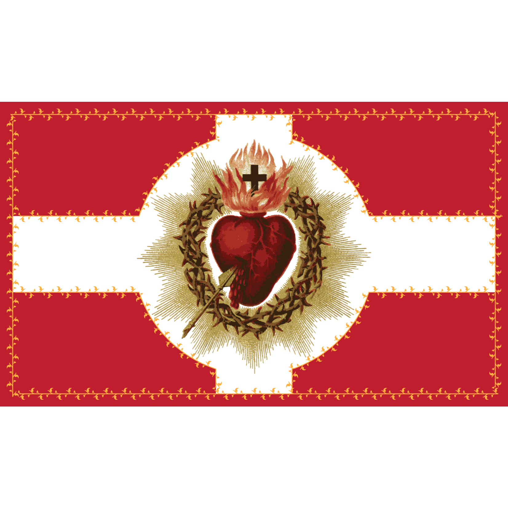 House Flag The Most Sacred Heart of Jesus