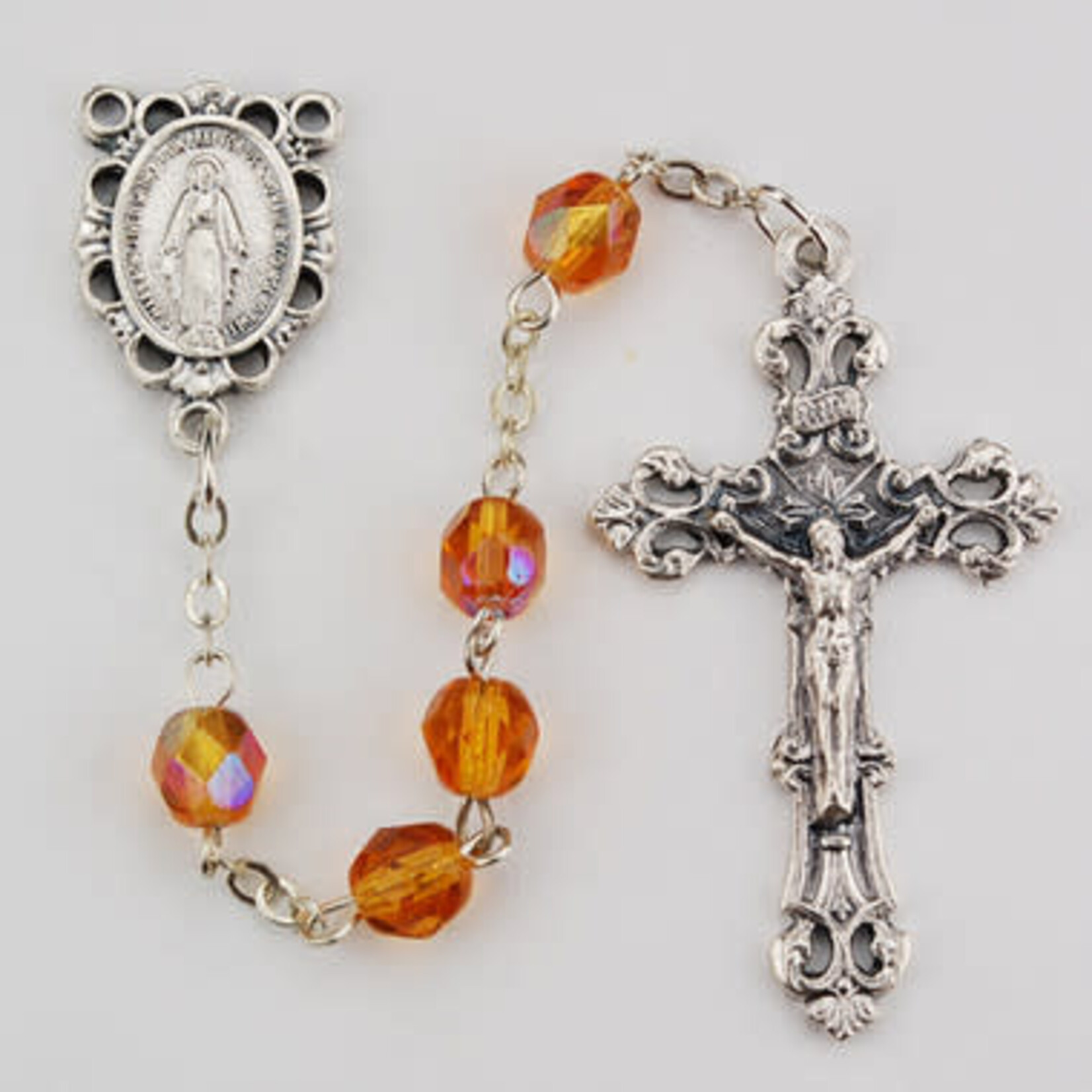 Iridescent Topaz Bead Rosary