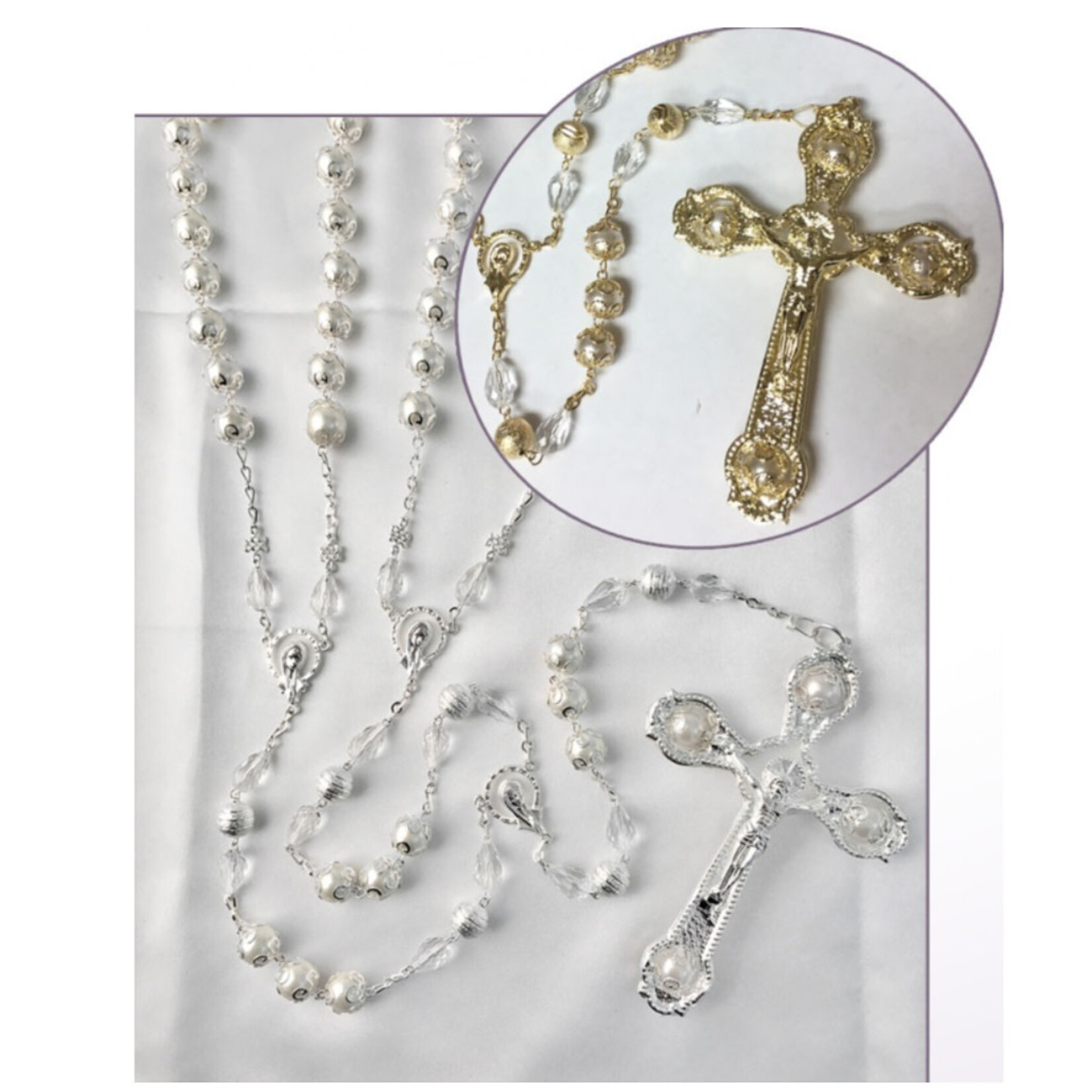 Silver and Pearl Wedding Lasso