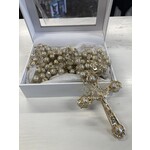 Gold and Glass Pearl Wedding Lasso