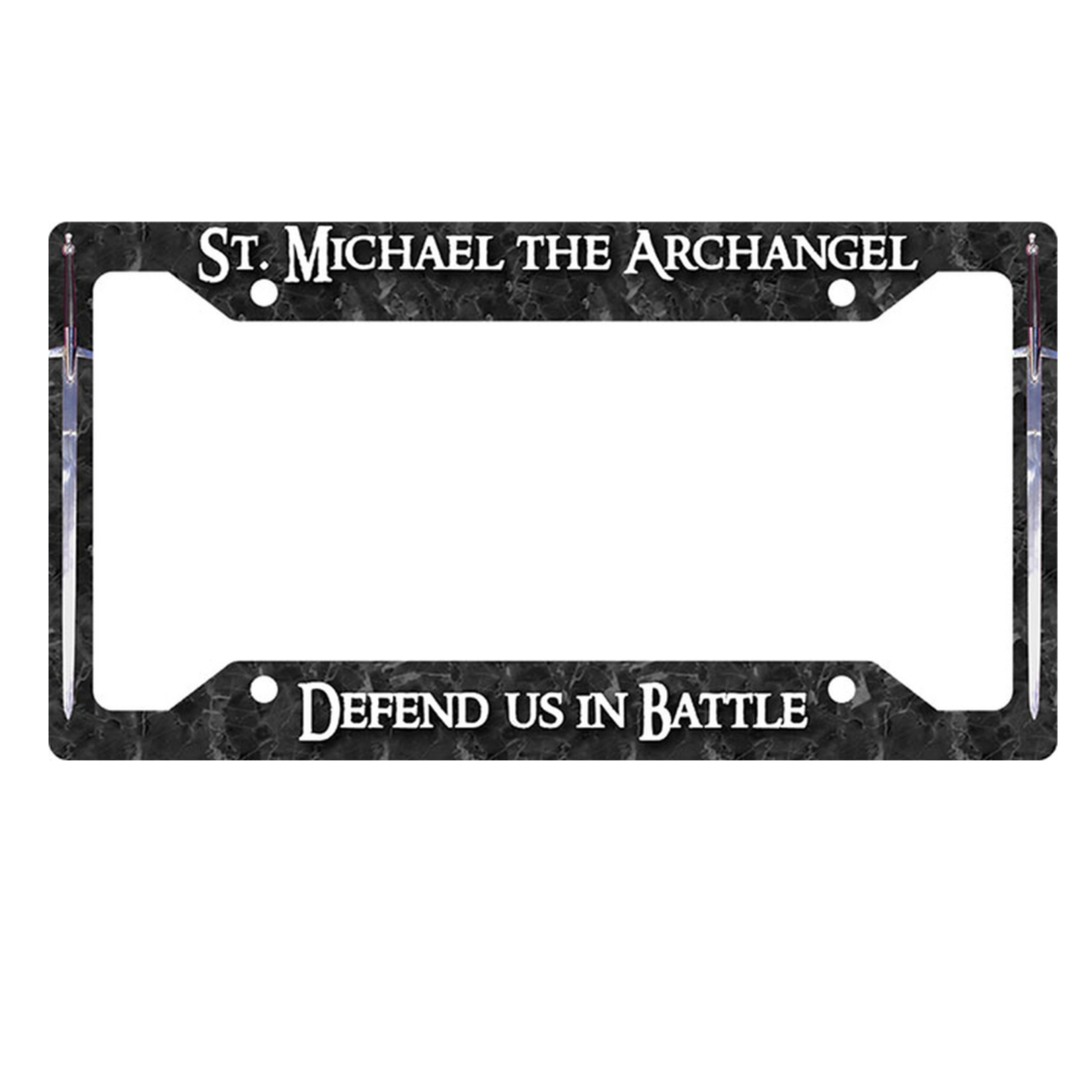Plate Frame St Michael Defend Us
