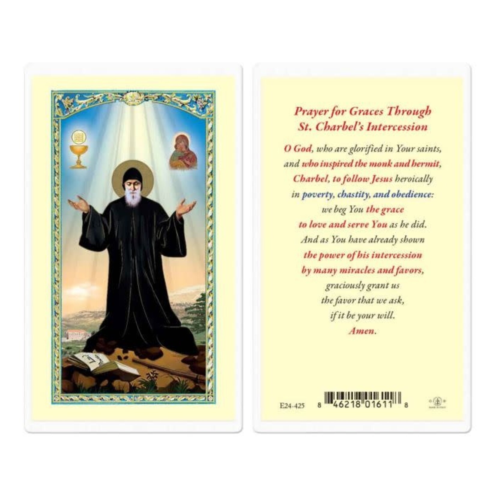Prayer Card St Charbel