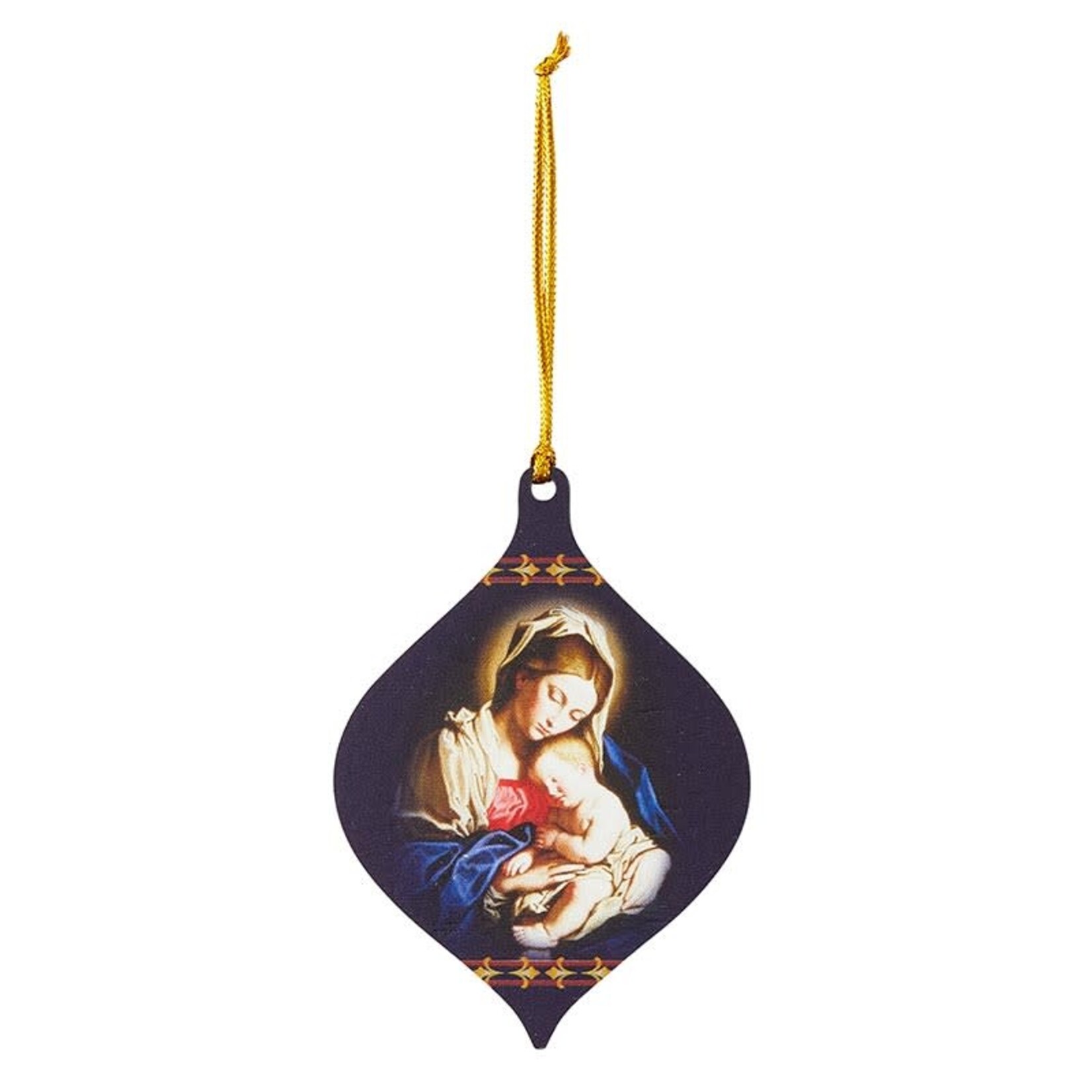 Madonna and Child Small Wood Ornament