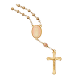 Gold Cameo Guadalupe Auto Rosary
