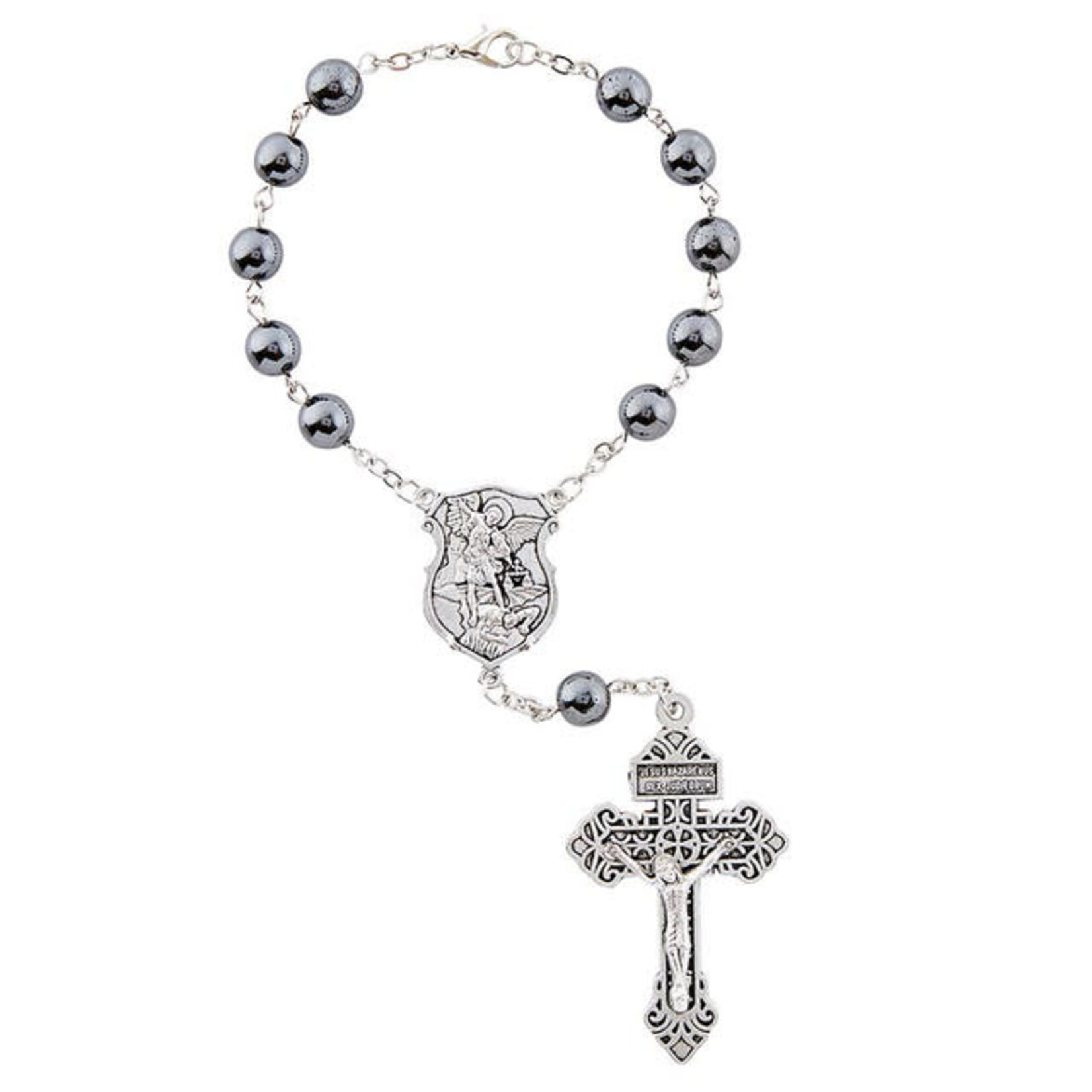 St Michael Hematite Auto Rosary