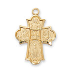 Gold over Sterling 4-Way Medal J1810
