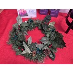 Advent Wreath with Greenery Metal Base