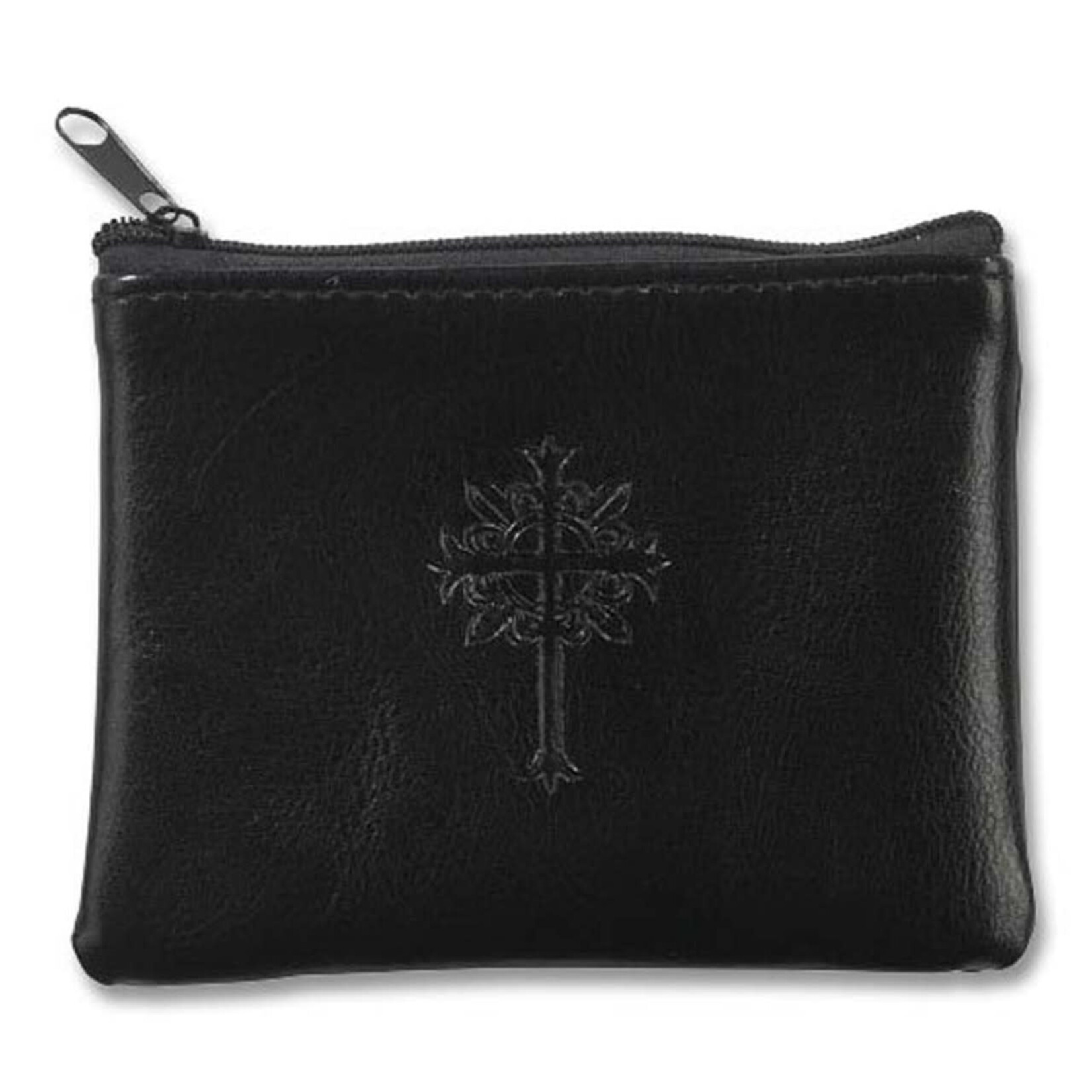 Black Leather Zip Case for Rosary