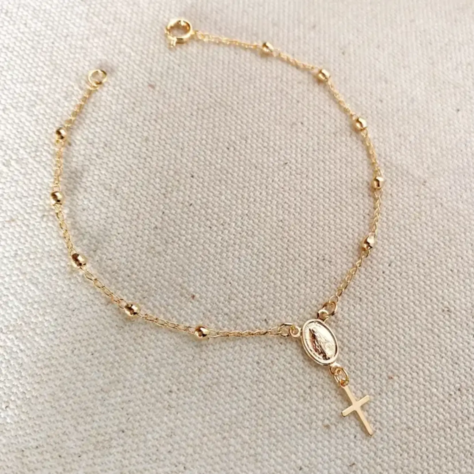 18K Gold Filled Rosary Bracelet