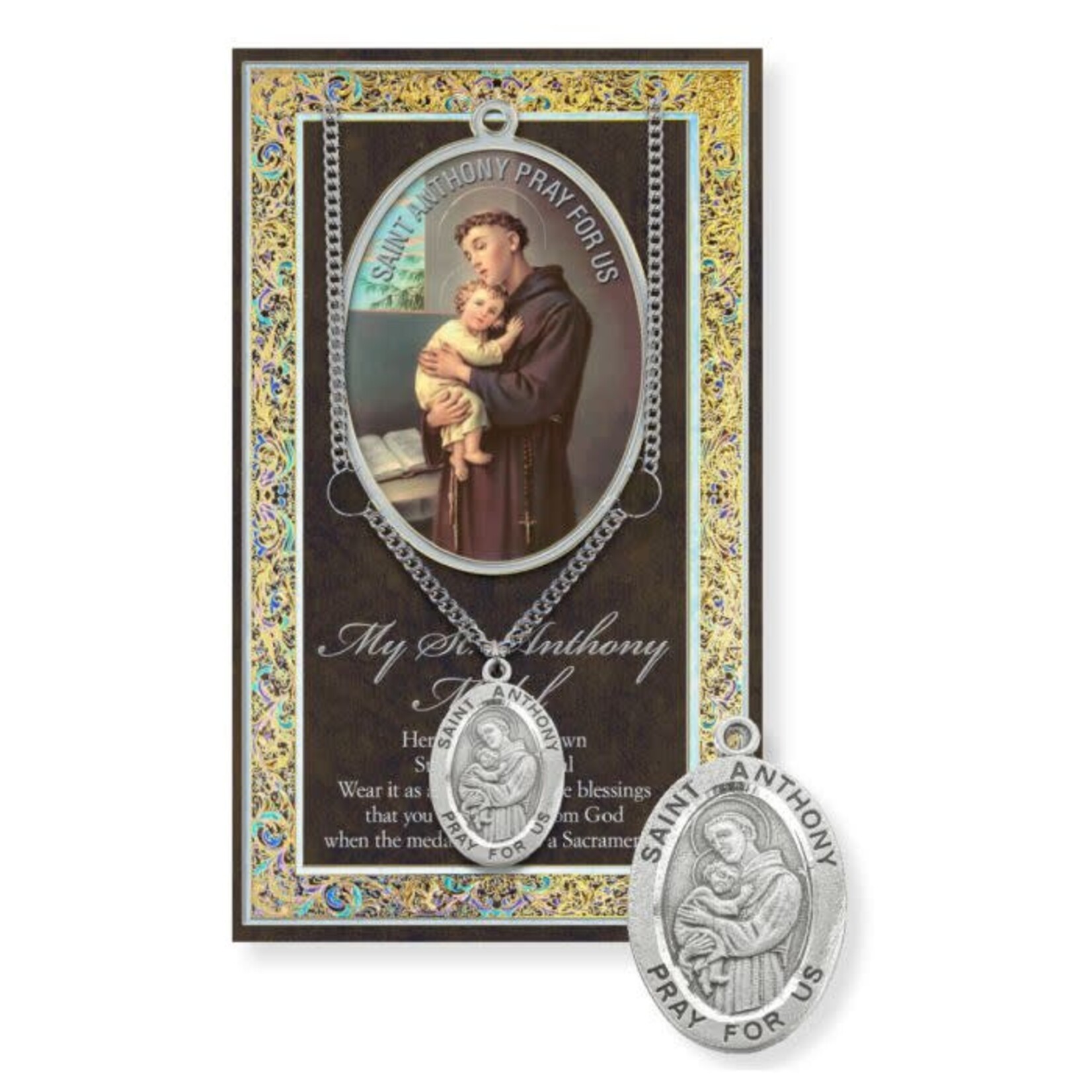 Saint Anthony Pewter Medal with Booklet