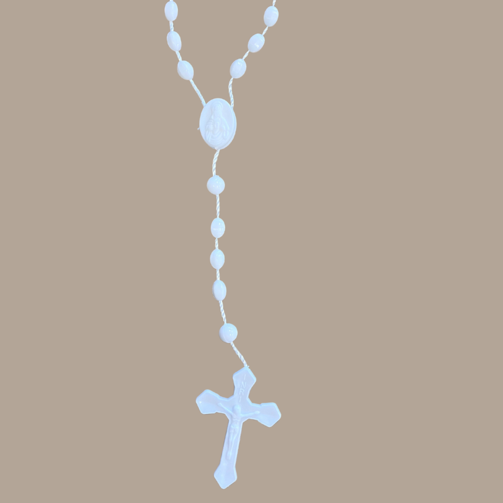 Economy Rosary White