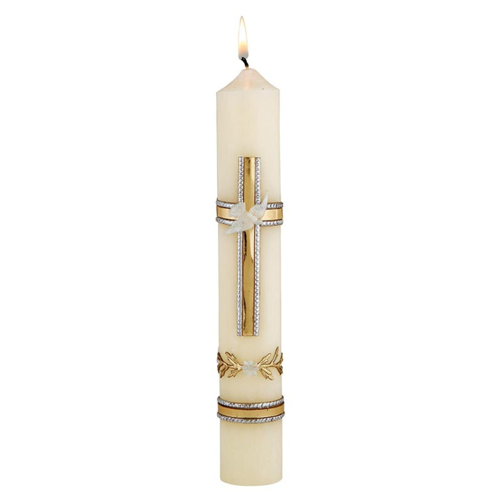 All Occasion  Dove and Cross Ornate Candle