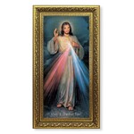 Divine Mercy Antique Gold Framed