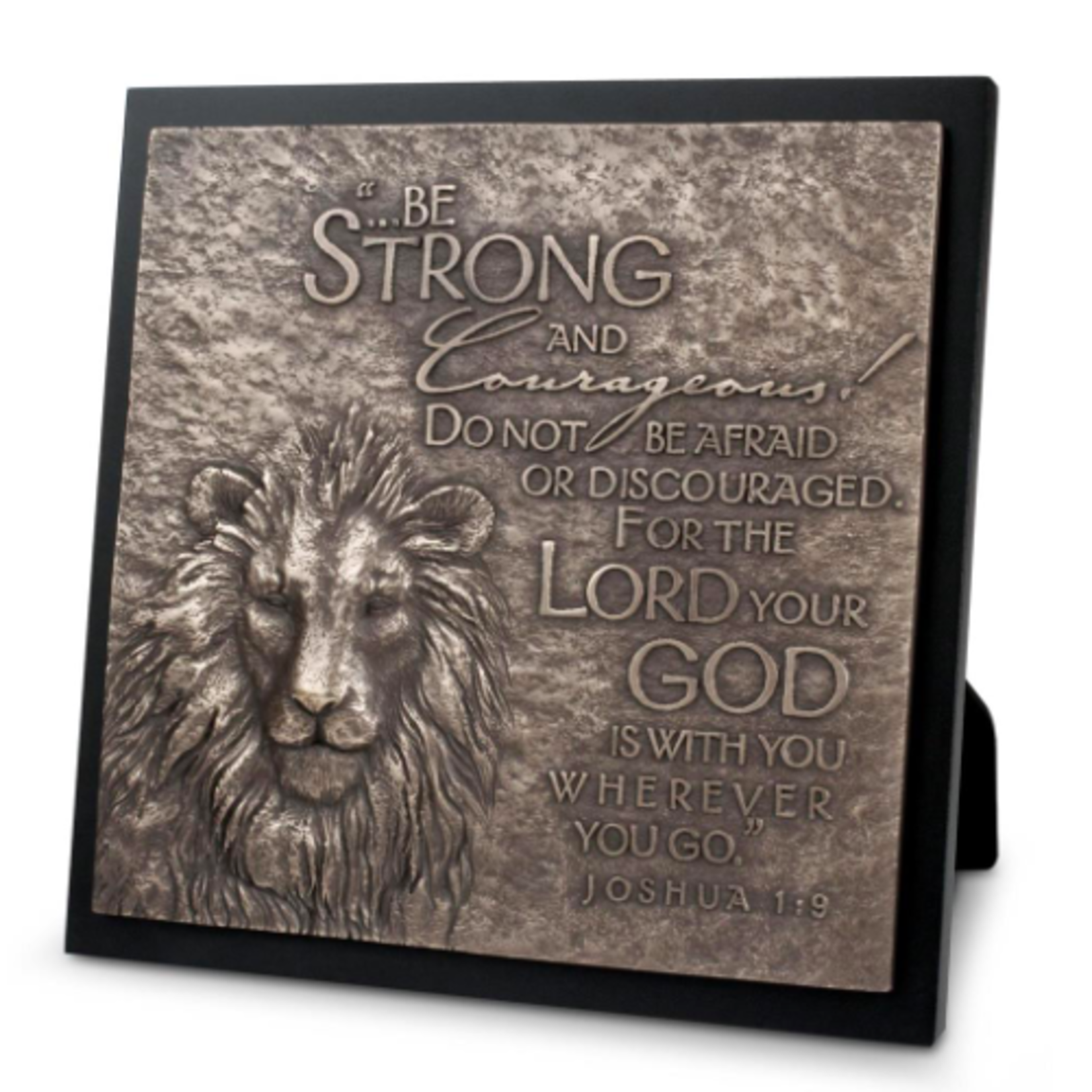 Strong and Courageous Lion Tabletop Plaque