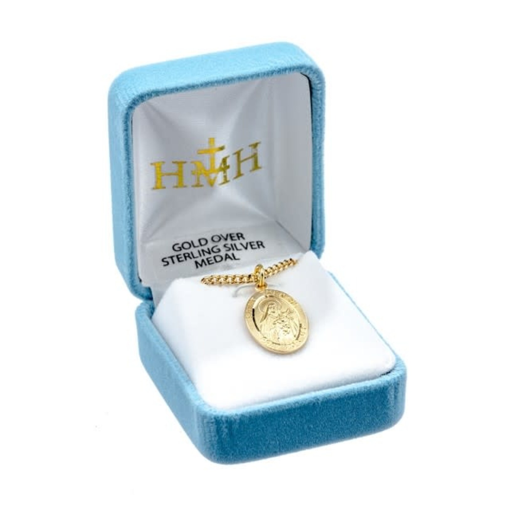 HMH Religious Gold Over Sterling St Therese Medal GS948918