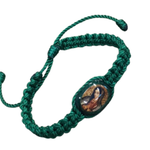 Our Lady of Guadalupe Green Cord Bracelet