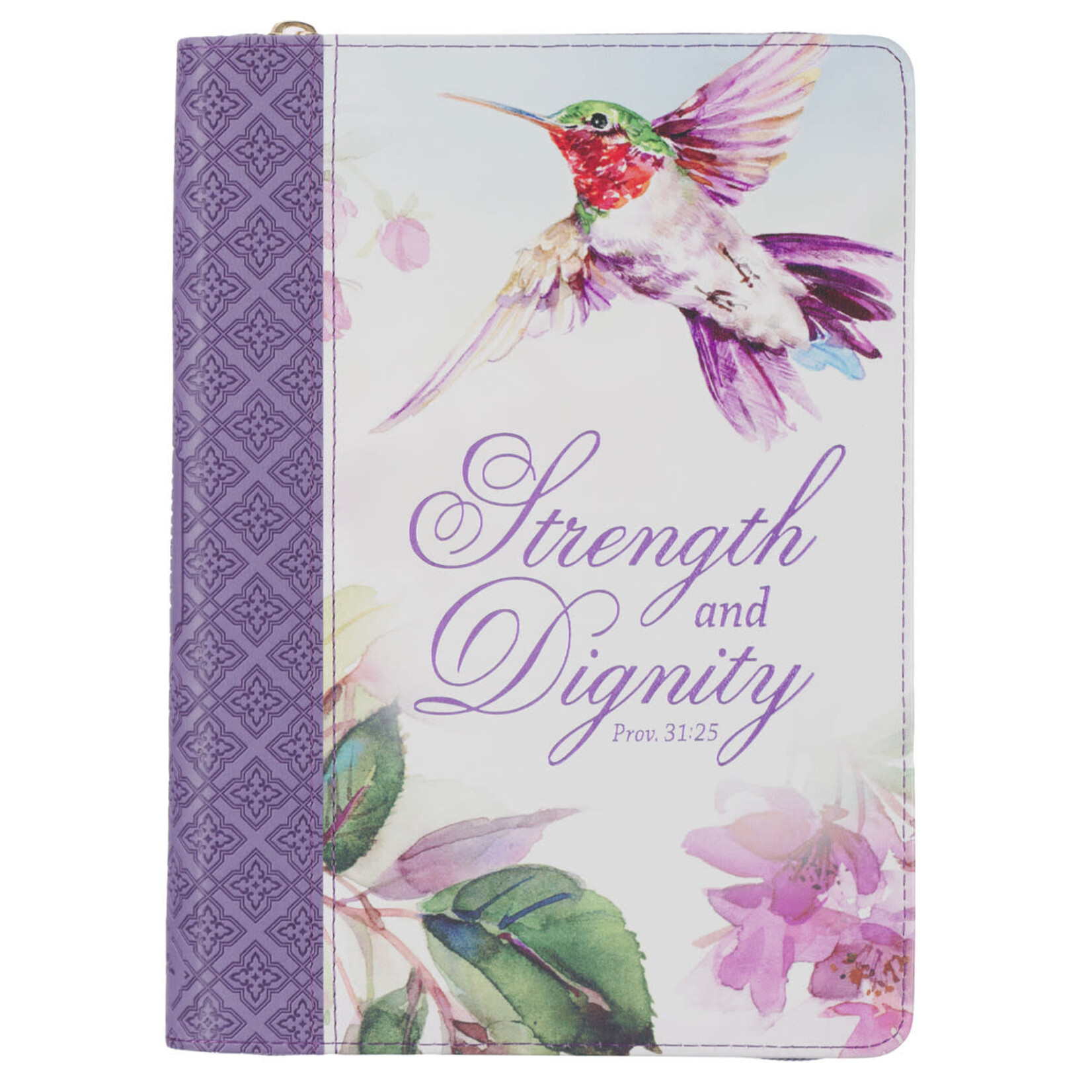 Strength and Dignity Hummingbird Journal Zippered