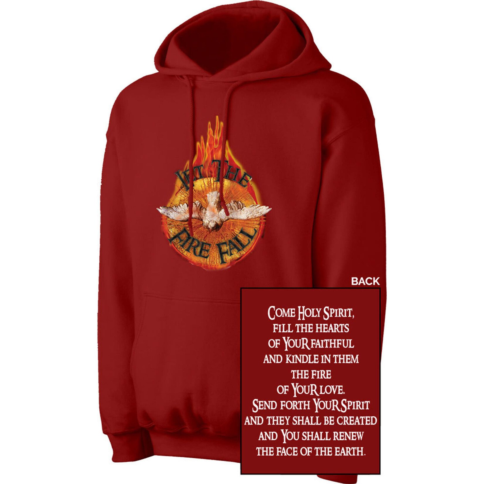Fire Red Holy Spirit Adult Hoodie