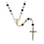 Black and Clear Crystal Rosary