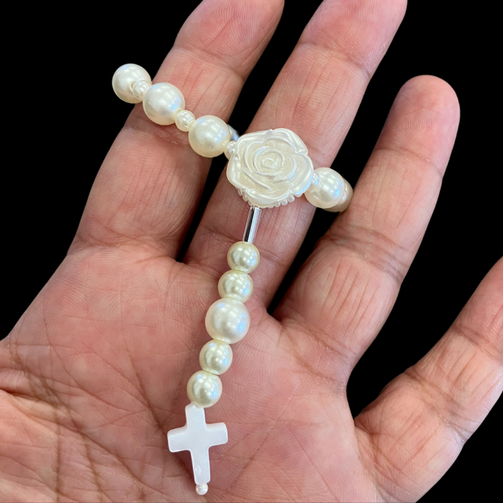 Pen & Tote Faux Pearl Pocket Rosary