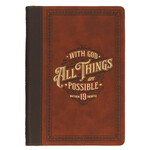 With God All Things Are Possible Journal Zippered