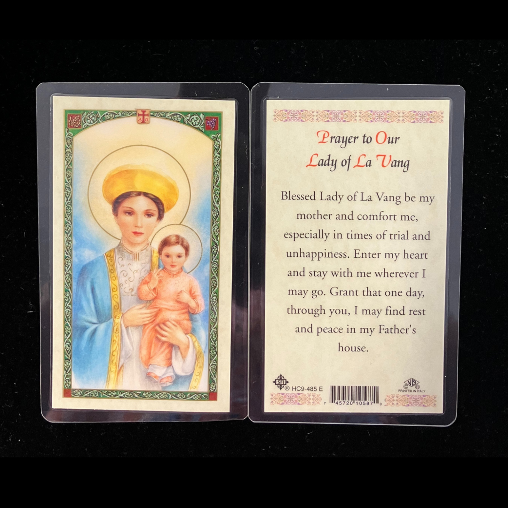 Prayer Card Our Lady of La Vang
