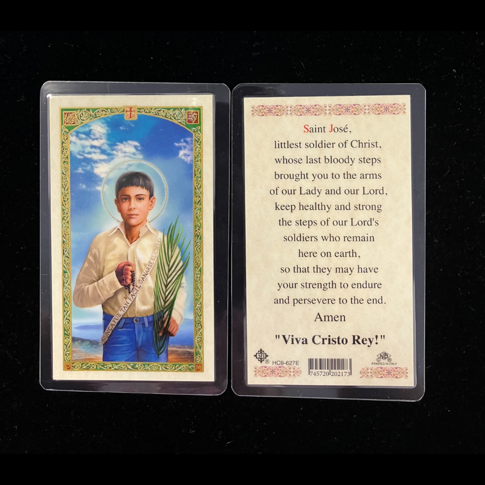 Prayer Card Saint Jose Sanchez del Rio