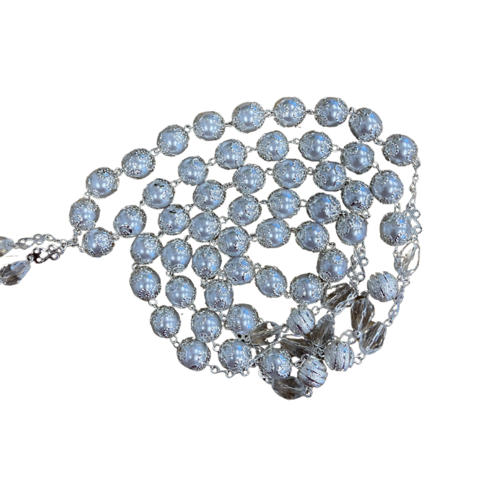 Silver and Pearl Wedding Lasso