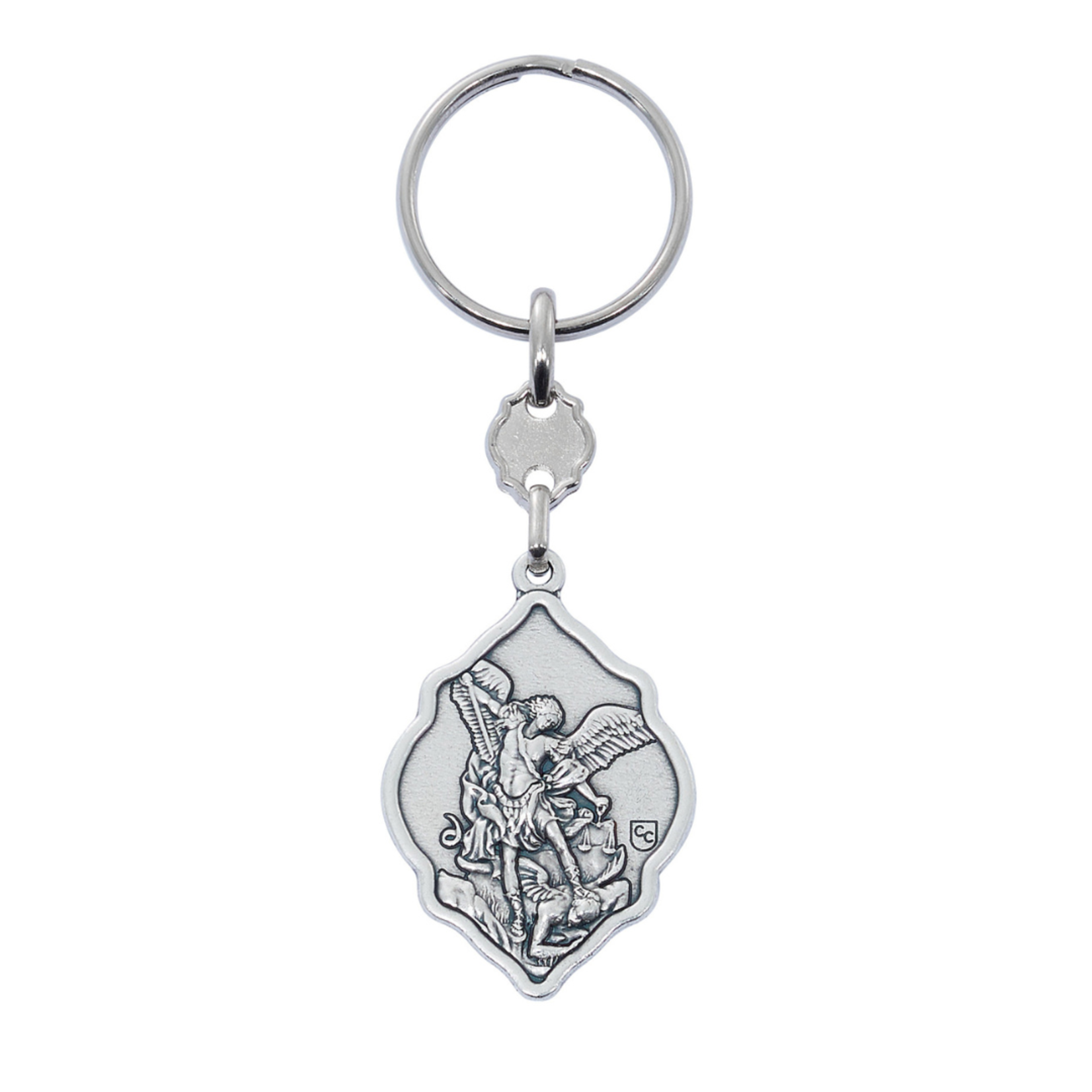 Saint Michael and Guardian Angel Keychain